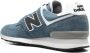 New Balance Blauw Wit Leren Sneaker Paneelontwerp Blue Heren - Thumbnail 3