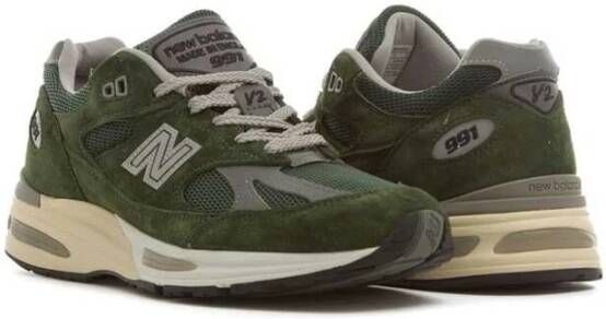 New Balance Bosgroene Suède Chunky Sneakers Green Heren