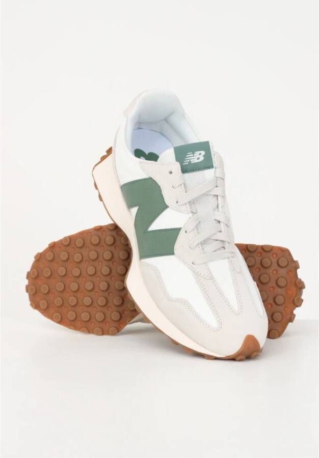 New Balance Casual Herensneakers van Suède en Mesh Wit Heren