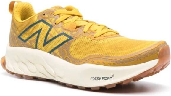 New Balance Gele Mesh Sneakers Veters Logo Yellow Heren