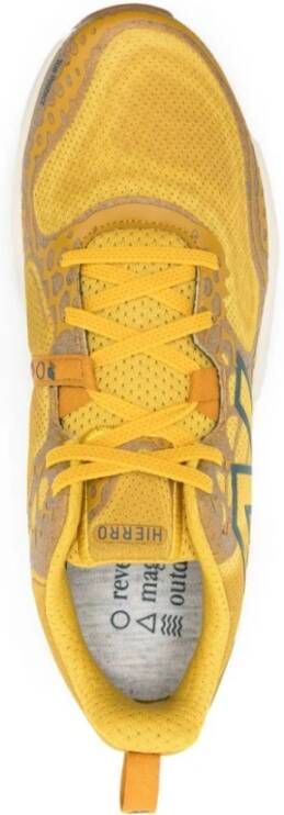 New Balance Gele Mesh Sneakers Veters Logo Yellow Heren