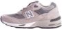 New Balance Grijze Logo Sneakers Mesh Suède Rubber Gray Dames - Thumbnail 2