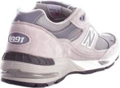 New Balance Grijze Logo Sneakers Mesh Suède Rubber Gray Dames