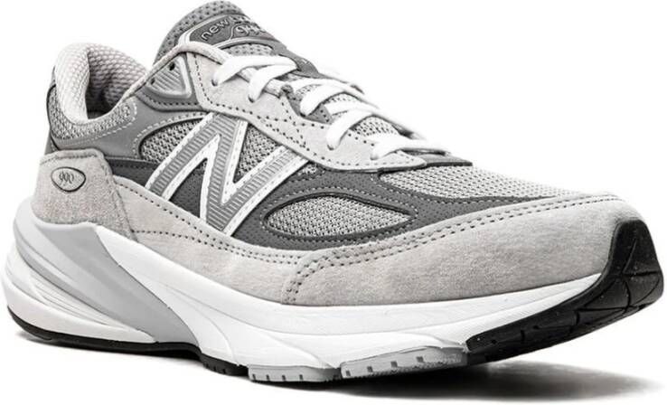 New Balance Grijze Suede en Mesh Lage Sneakers Gray Heren