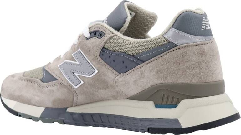 New Balance Grijze Sneakers met Veters en Patch Logo Multicolor Heren