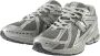 New Balance Grijze Sneakers Logo Stof Suède Rubber Gray Heren - Thumbnail 6