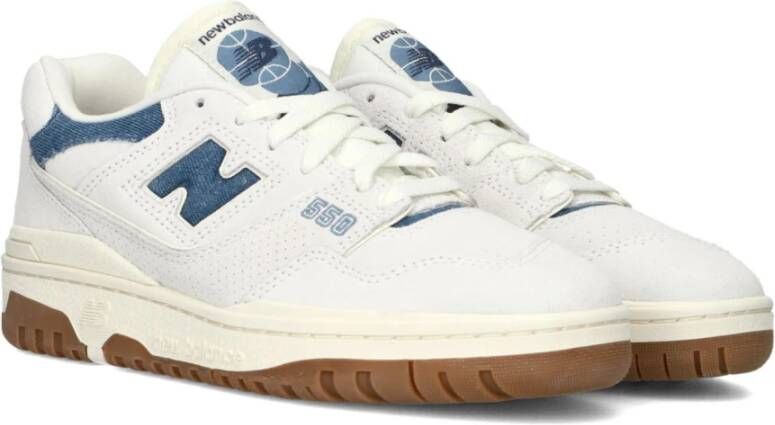 New Balance Grijze Suède Lage Sneakers Bbw550 White Dames