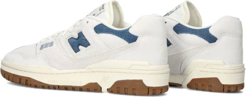 New Balance Grijze Suède Lage Sneakers Bbw550 White Dames