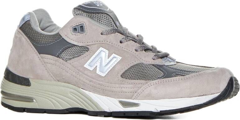 New Balance Grijze Suède Leren Mesh Sneakers Gray Dames