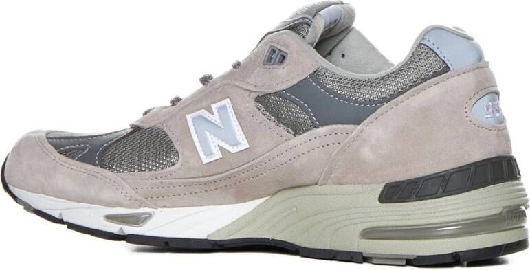 New Balance Grijze Suède Leren Mesh Sneakers Gray Dames