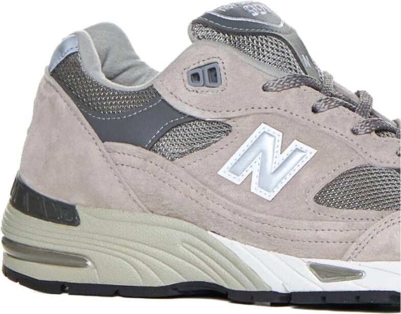 New Balance Grijze Suède Leren Mesh Sneakers Gray Dames