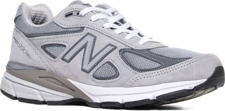 New Balance Grijze Suède Mesh Leren Sneakers Gray Heren