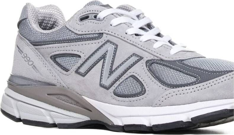 New Balance Grijze Suède Mesh Leren Sneakers Gray Heren