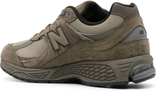 New Balance Groene Sneakers Mesh Suède Leren Afwerking Green Heren