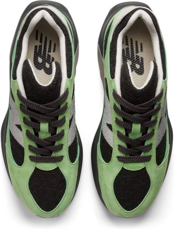 New Balance Groen Zwart Runner Sneakers Logo Rubber Multicolor Heren