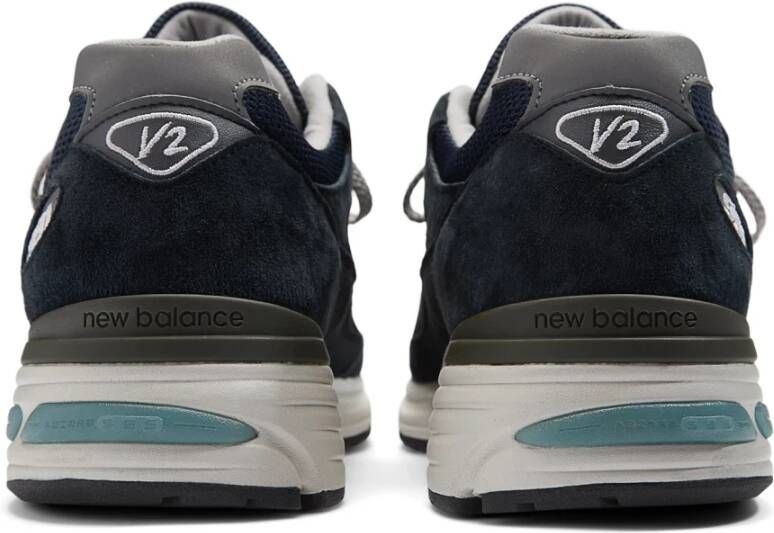 New Balance Heren Sneaker met Suède Inzetstukken Blue Heren