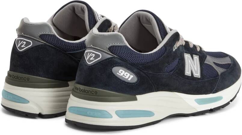 New Balance Heren Sneaker met Suède Inzetstukken Blue Heren