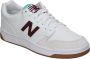 New Balance Klassiek 480 Laag Wit & Bourgondië Multicolor - Thumbnail 15