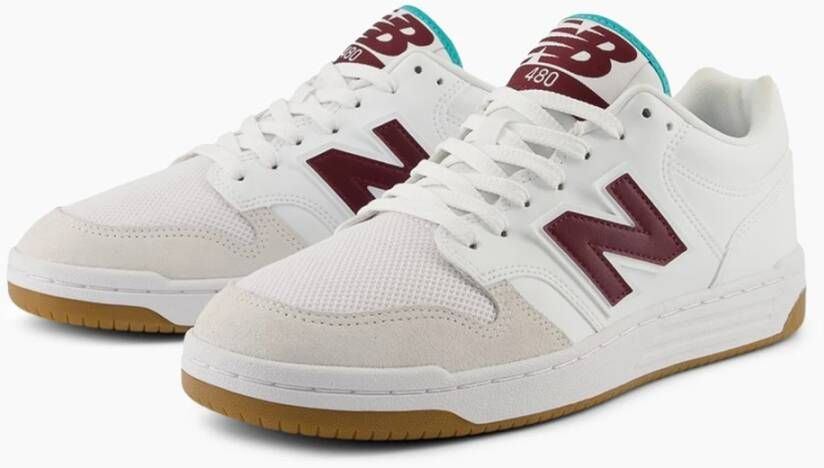 New Balance Klassieke Leren Basketbalsneakers Wit White Heren