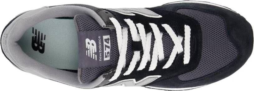 New Balance Klassieke Sneakers met Leren Bovenwerk Black Heren