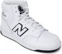 New Balance Logo Sneakers met Rubberen Zool en Leren Bovenwerk White Unisex - Thumbnail 3