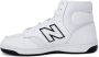 New Balance Logo Sneakers met Rubberen Zool en Leren Bovenwerk White Unisex - Thumbnail 4