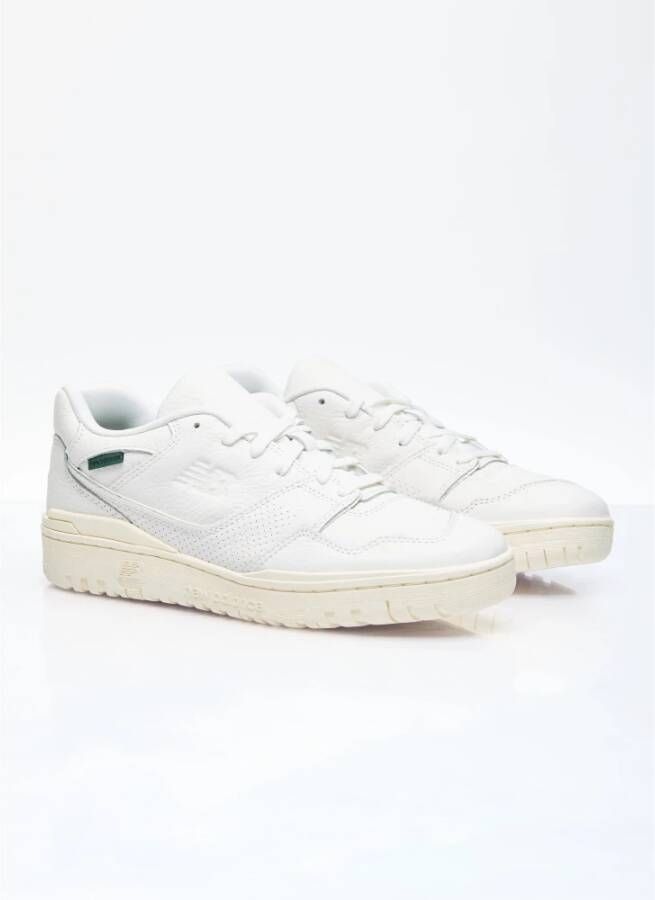 New Balance Leren Sneakers met Gedrukt en Geborduurd Logo White Heren