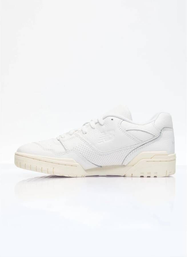 New Balance Leren Sneakers met Gedrukt en Geborduurd Logo White Heren