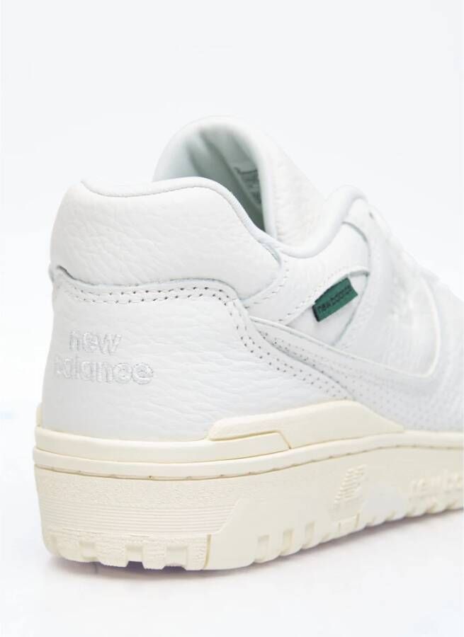 New Balance Leren Sneakers met Gedrukt en Geborduurd Logo White Heren