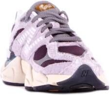 New Balance Lila Suède Sneakers met Canvas Details Purple Dames