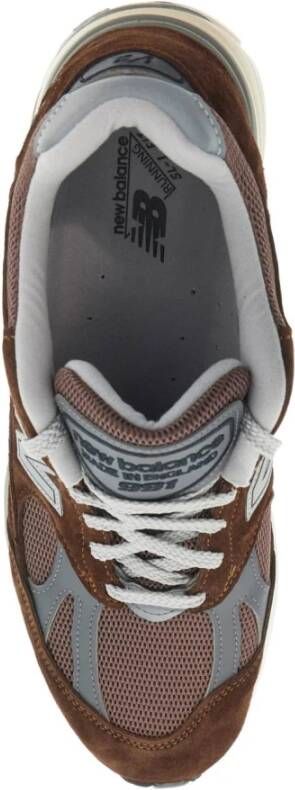 New Balance Mesh & Suede Leren Sneakers Brown Heren