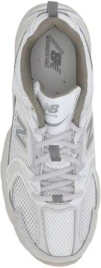 New Balance Mesh Lace-Up Sneakers Eigentijdse Stijl White Dames