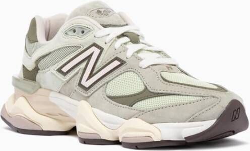 New Balance Mesh Sneakers met Suede Inserts Green Heren