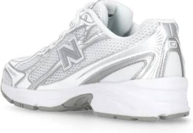 New Balance Metallic Leren Sneakers Grijs Gray Dames