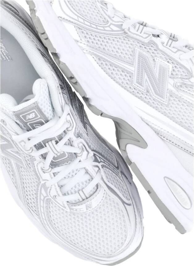 New Balance Metallic Leren Sneakers Grijs Gray Dames