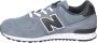 New Balance 574 V1 sneakers grijsblauw zwart wit Suede 39 - Thumbnail 9