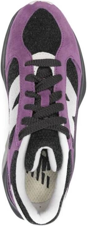 New Balance Paars Zwarte Panel Sneakers Purple Dames