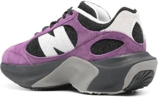 New Balance Paars Zwarte Panel Sneakers Purple Dames