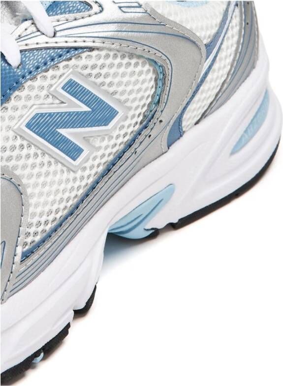 New Balance Retro Stijl Leren Sneakers Wit Blauw White Heren