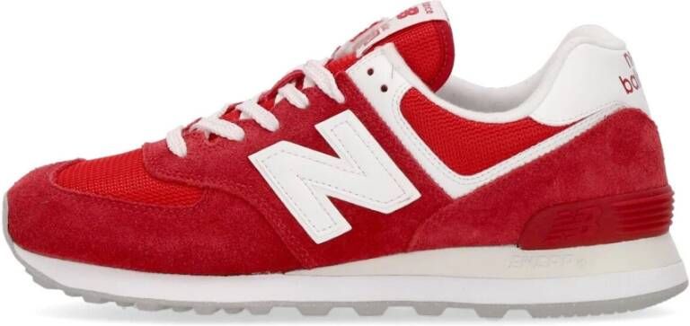 New Balance Rode lage sneaker leer suède Red Heren