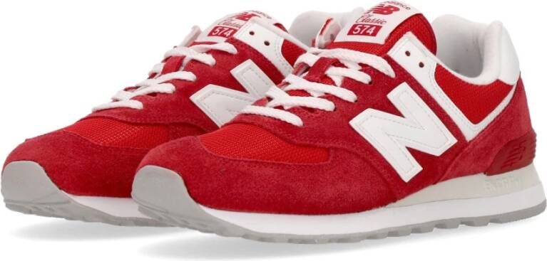 New Balance Rode lage sneaker leer suède Red Heren