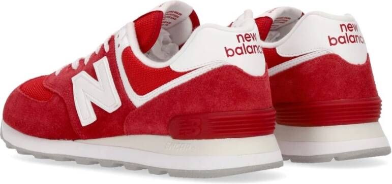 New Balance Rode lage sneaker leer suède Red Heren