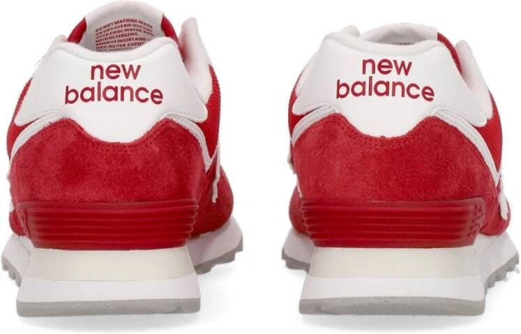 New Balance Rode lage sneaker leer suède Red Heren