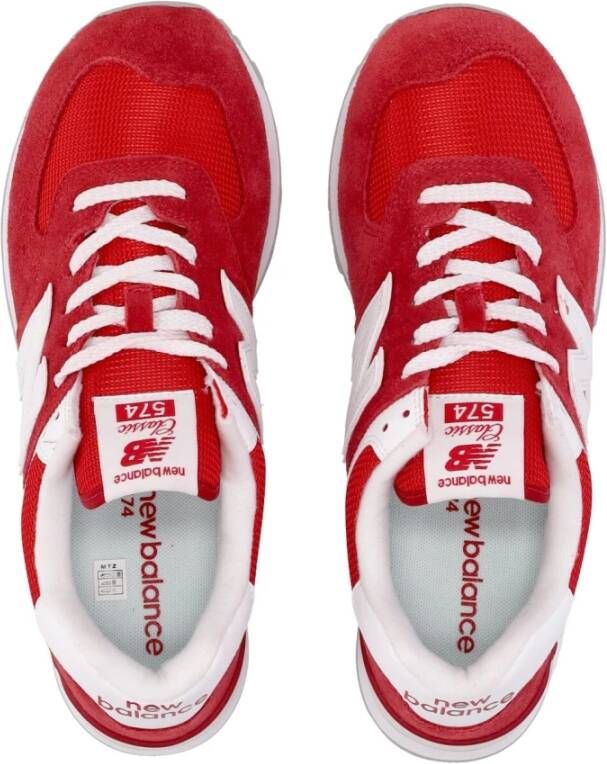 New Balance Rode lage sneaker leer suède Red Heren