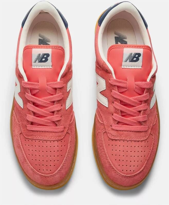 New Balance Rode Suède Sneakers T500 Stijl Red Heren