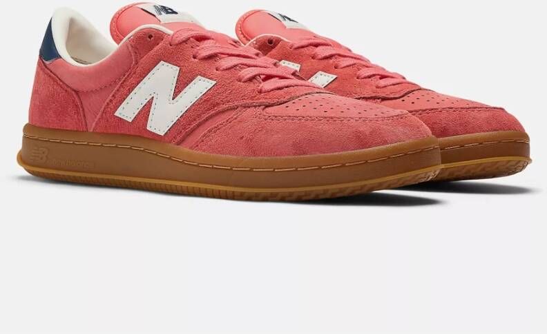 New Balance Rode Suède Sneakers T500 Stijl Red Heren