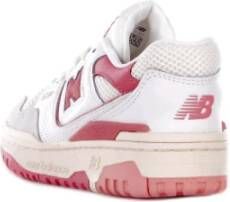 New Balance Roze Leren Sneakers Logo Detail Pink Dames