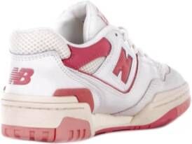 New Balance Roze Leren Sneakers Logo Detail Pink Dames