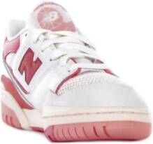 New Balance Roze Leren Sneakers Logo Detail Pink Dames