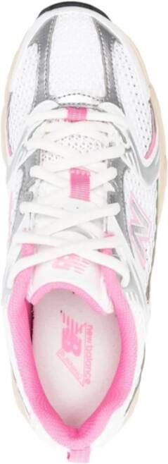 New Balance Roze Vintage Sneakers Logo Rubberen Zool White Dames